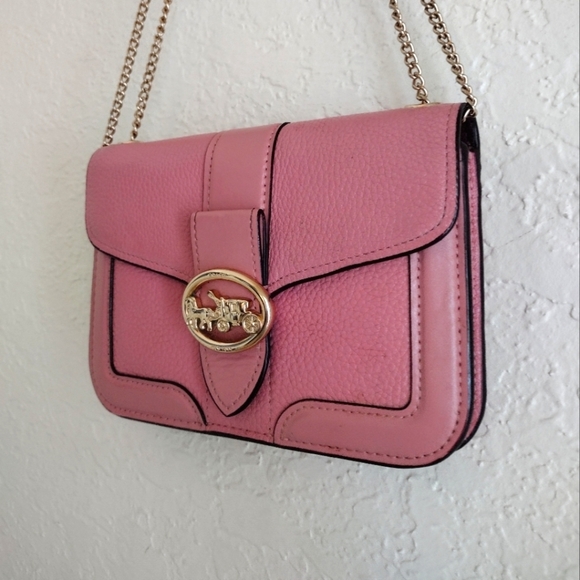 Coach Georgie Crossbody In Pink And Gold - Picture 4 of 8